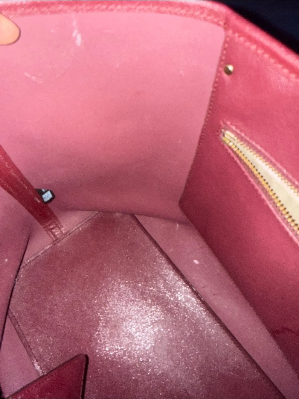 Michael Kors Burgundy Leather Tote with Signature MK Charm